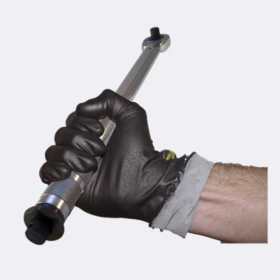Megaman Nitrile Gloves Powder Free Black-M-2XL-Pack of 50