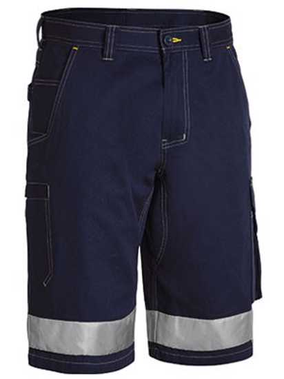 Bisley, Taped Lightweight Cargo Short, BSHC1432T (Pair) - Navy - Size: 127