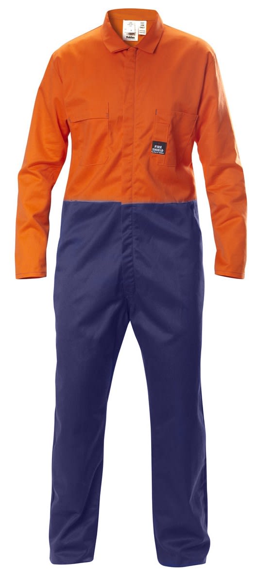 Hard Yakka, Proban Overall - Orange/Navy (Size: 10)