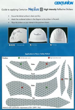 Nexus Helmet - Reflective Sticker Kit (Each) - Silver