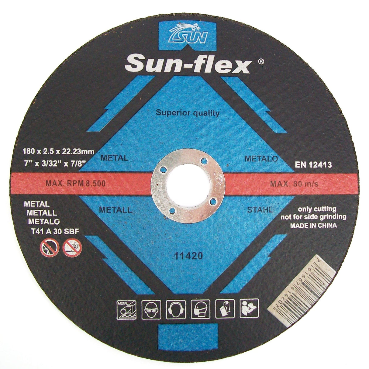 180 x 2.5 x 22mm Cut Off Disc Metal (Each)