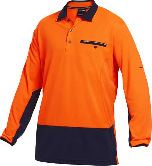 KingGee, Hi Vis Hyperfreeze Polo, K54840 (Each) - - Size: XL
