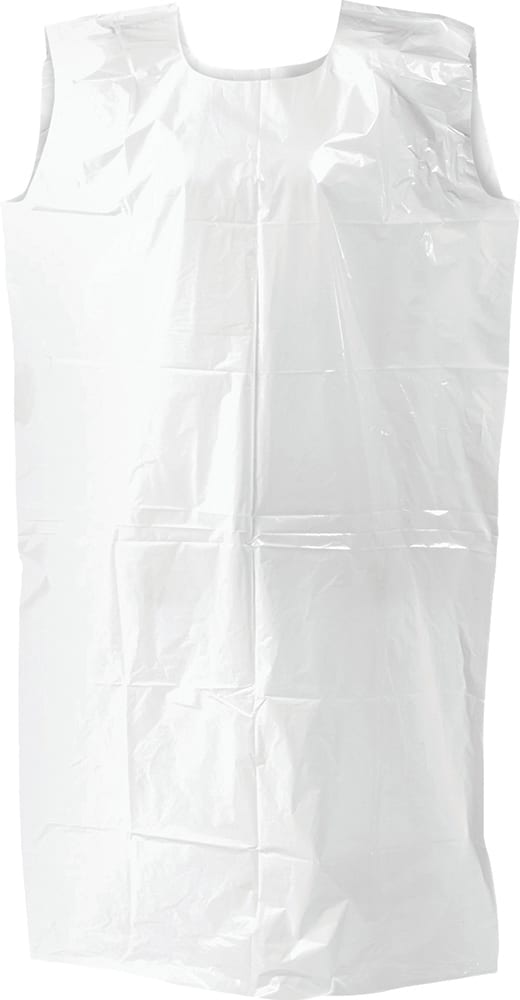 Eagle LDPE Smock with Header Block White 700x1300mm (Carton of 200)