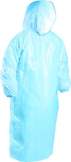 Eagle Rain/Splash Jacket With Hood - LDPE (Blue) - 780 x 1300mm (Carton)