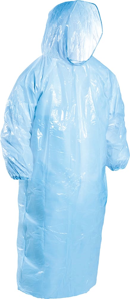 Eagle LDPE Rain/Splash Jacket with Hood Blue 780x1300mm (Carton of 200)