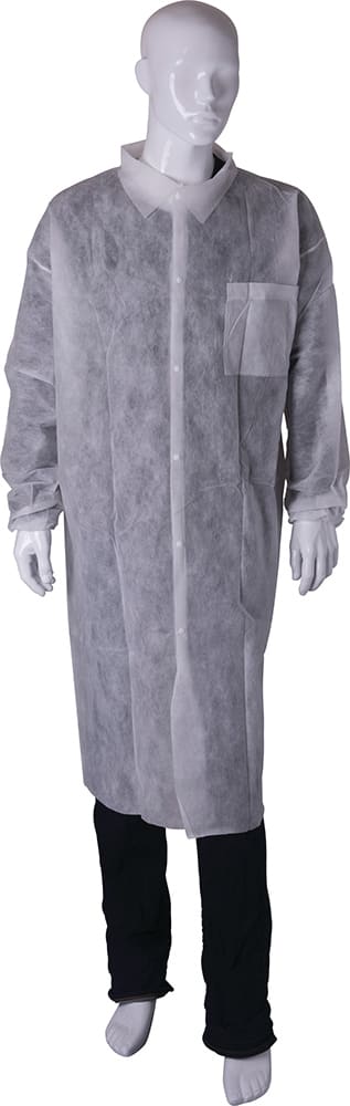 Harveys Polypropylene Lab Coat White Small (Each)
