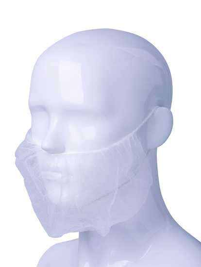 White Single Loop Beard Cover - Pack of 100 (Packet)