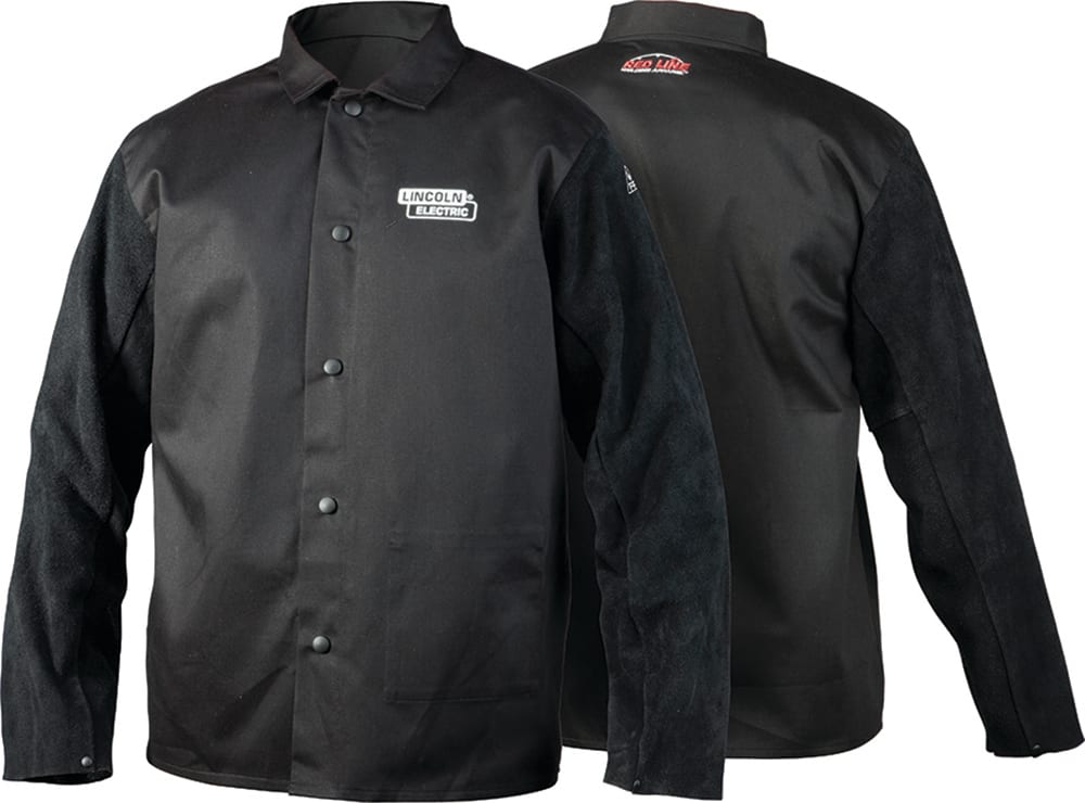 Traditional Split Leather-Sleeved Jacket - XL