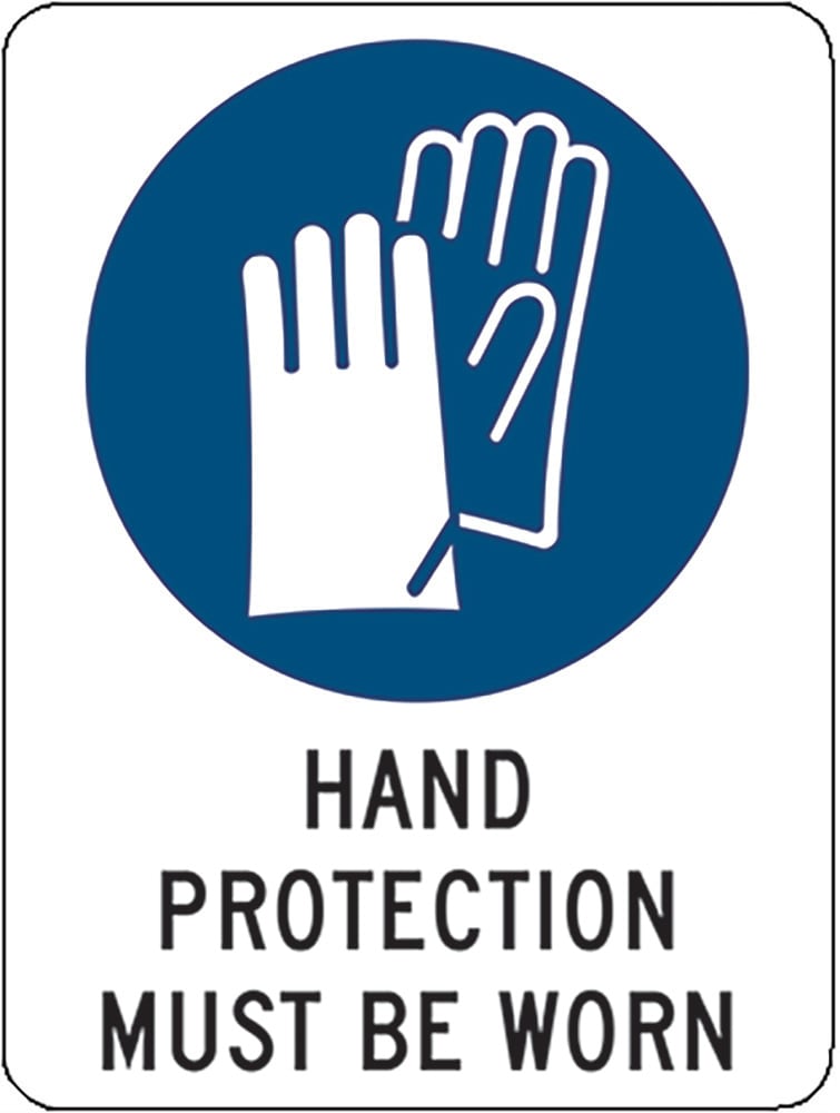 Mandatory Sign | Hand Protection Must Be Worn W300mm x H450mm -