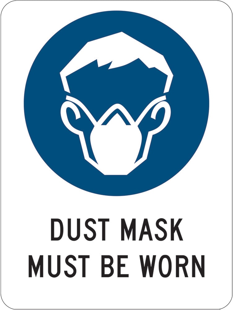 Mandatory Sign | Dust Mask Must Be Worn W300mm x H450mm (Single Sided)