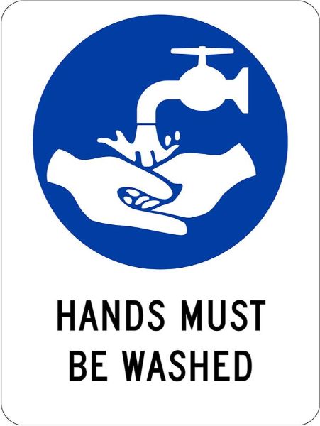 Mandatory Hands Must Be Sanitised Sign - SAV 90 x 125mm (EACH)