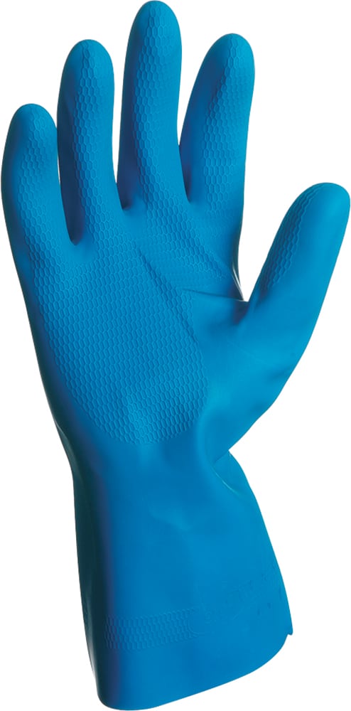 Prosafe Rubber Gloves Silver Lined Blue 6.5-10.5 (Pair) - Blue - 10X