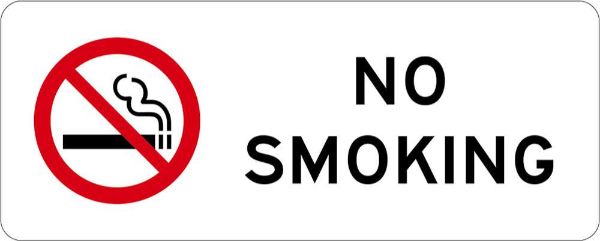 Prohibition No Smoking Sign - SAV 300 x 125mm (EACH)