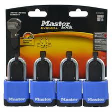 Master Lock Excell Weather Tough Steel Padlock 45mm (Pack of 4)