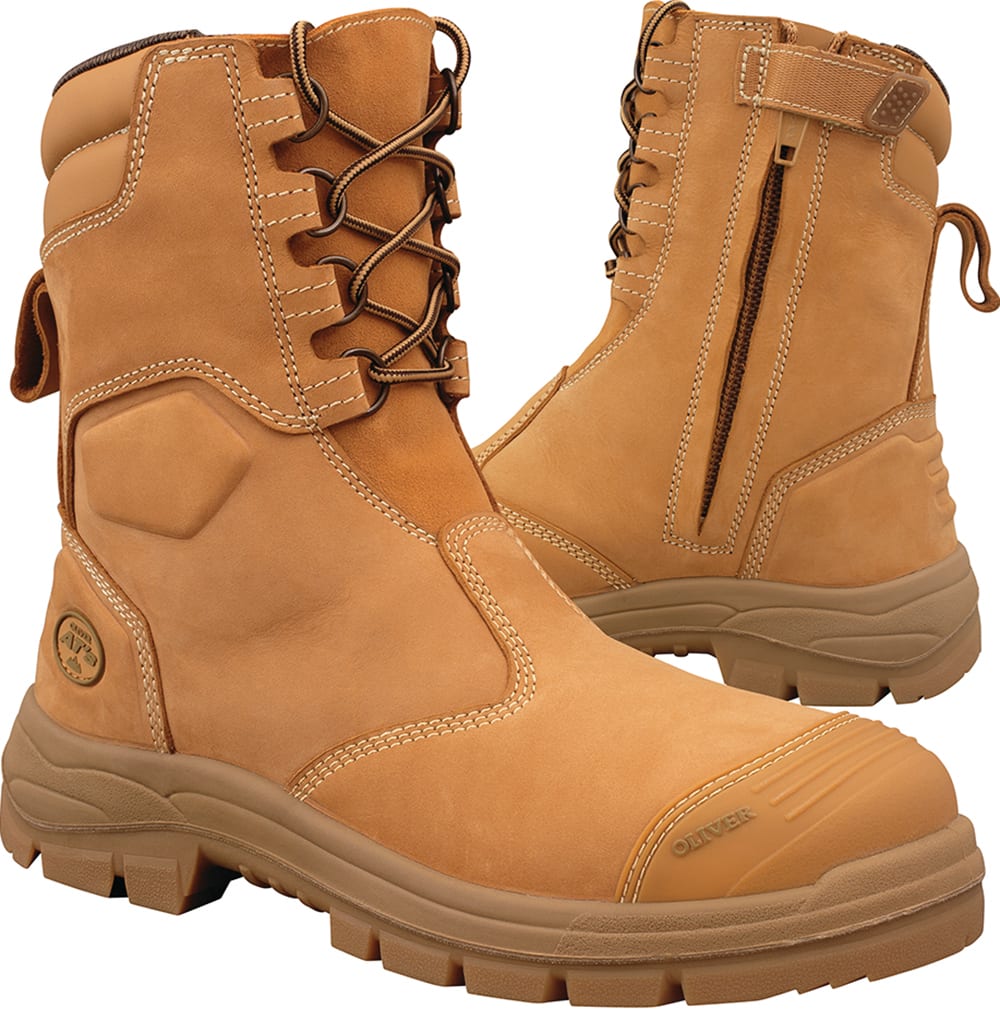OLIVER 55-385 Hi Leg Zip Sided Safety Boots