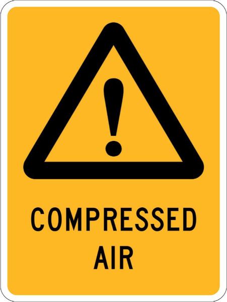 Warning Compressed Air - SAV 180 x 250mm (EACH)