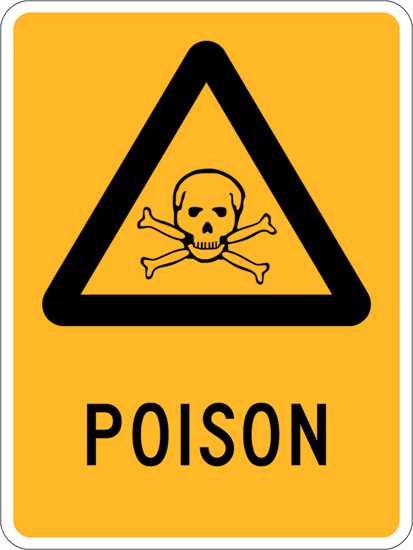 Warning Sign | Poison-W225mm x H300mm-Single Sided