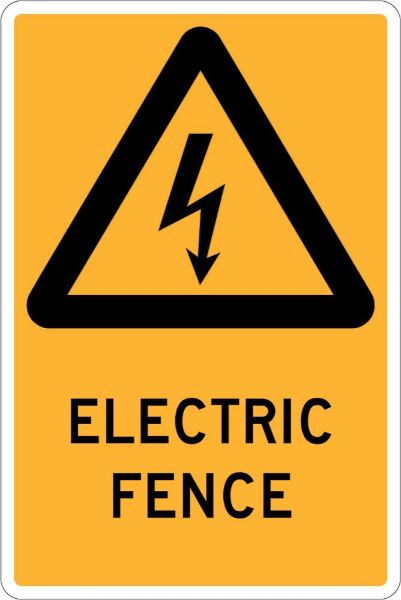 Electric Fence Warning Sign (Each)