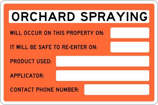Warning Sign | Orchard Spraying-W600mm x H450mm-Single Sided