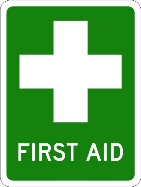 Emergency First Aid Sign - PVC 450 x 600mm (EACH)