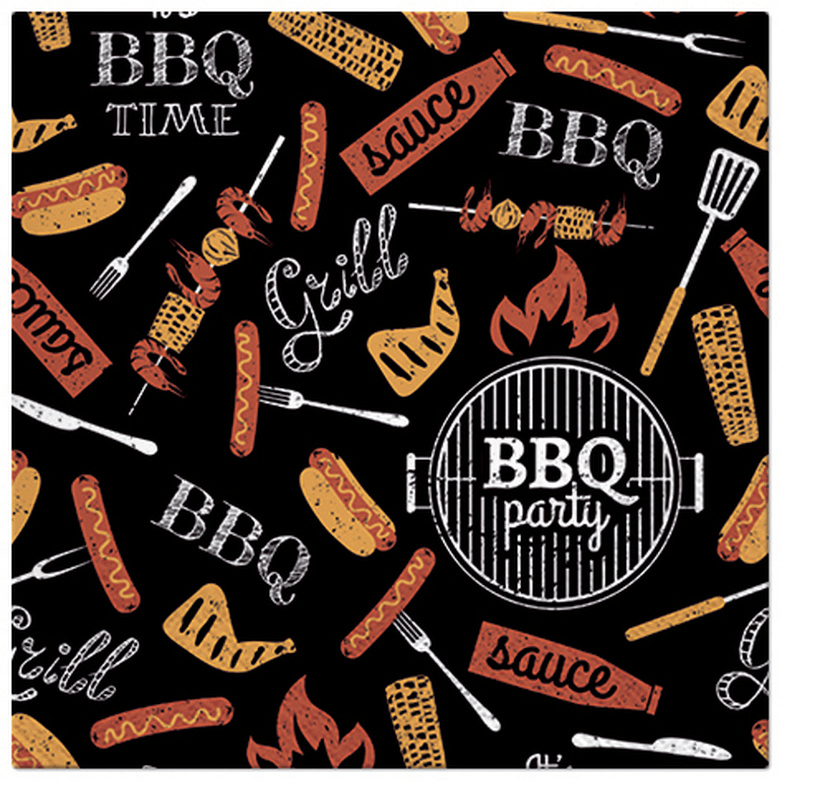 Paw Lunch Napkin 33cm Bbq Party