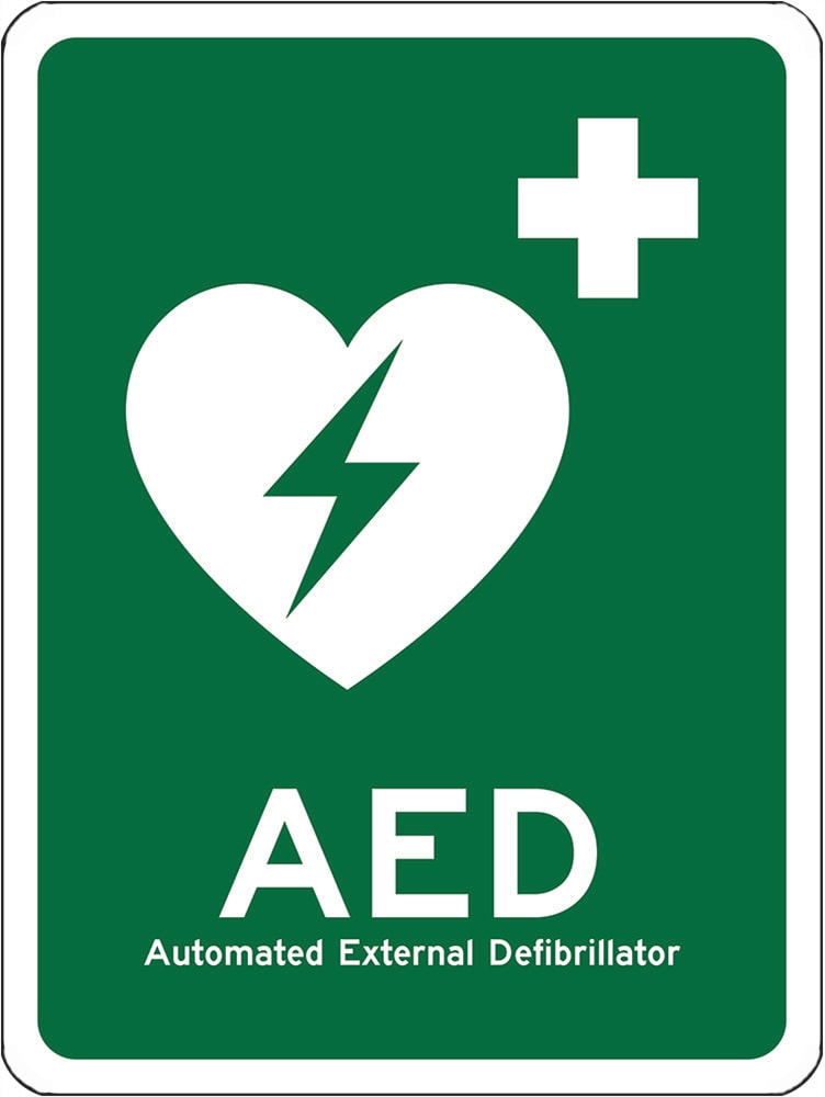 Emergency Info Sign | AED - Defibrillator W300mm x H450mm (Single Sided)