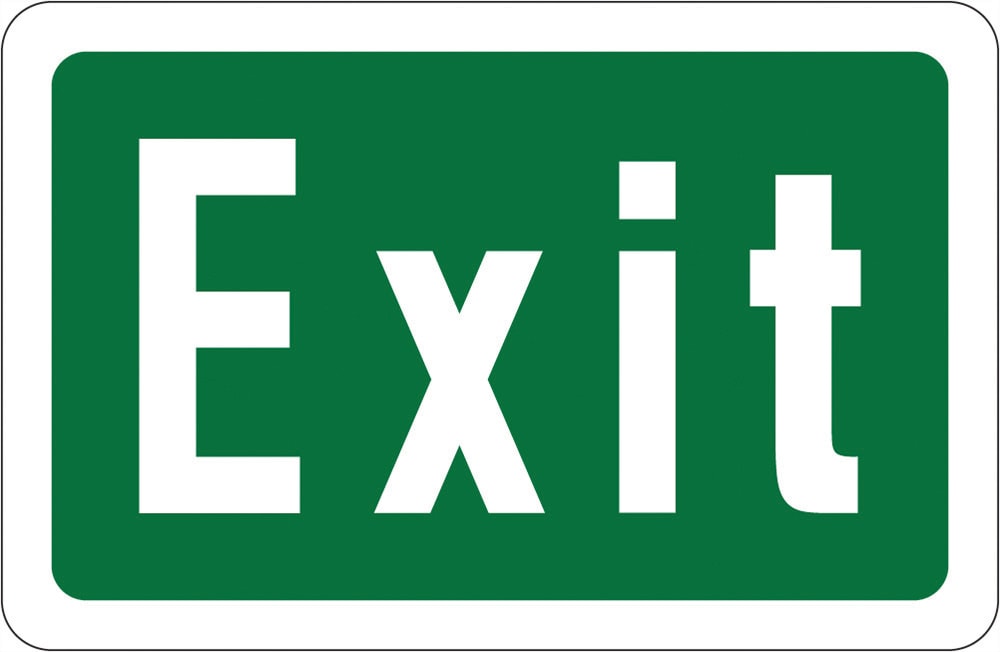 Emergency & Exit Sign | Exit W200mm x H130mm (Single Sided)
