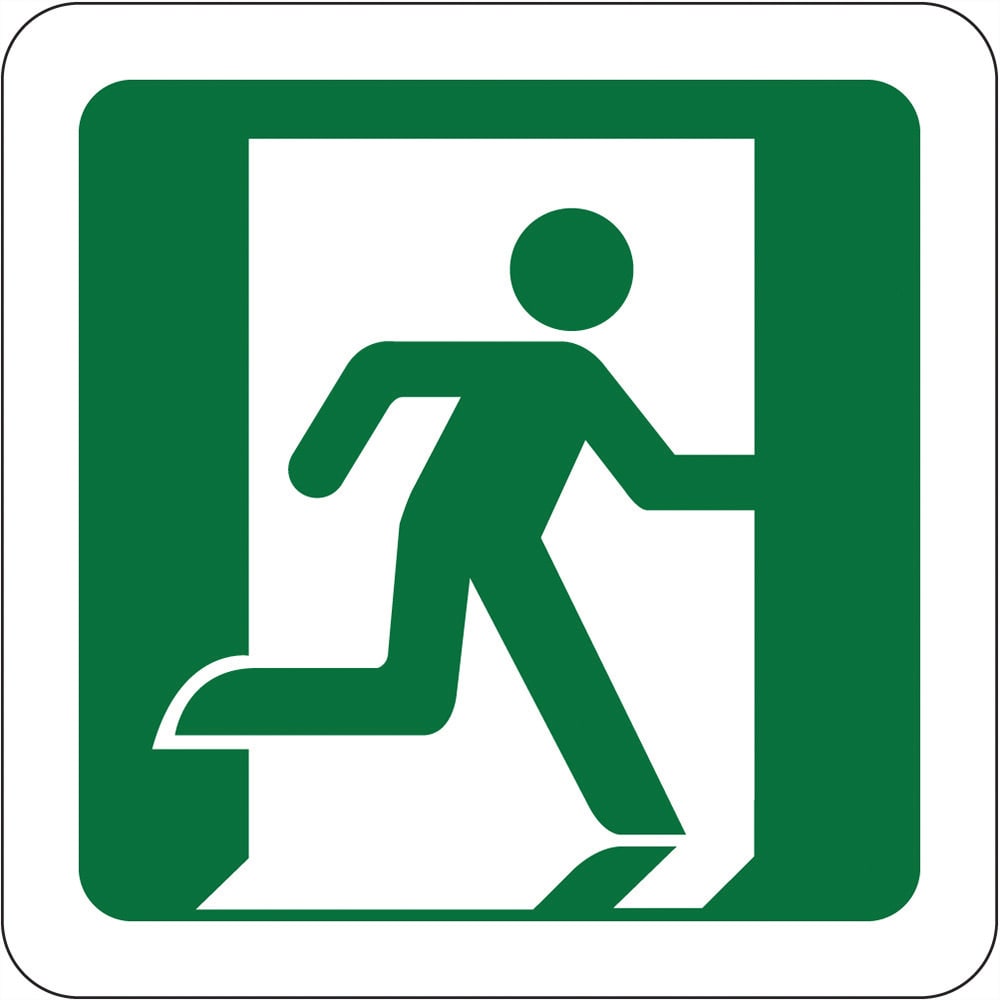 Emergency & Exit Sign | Running Man, Right W220mm x H220mm -