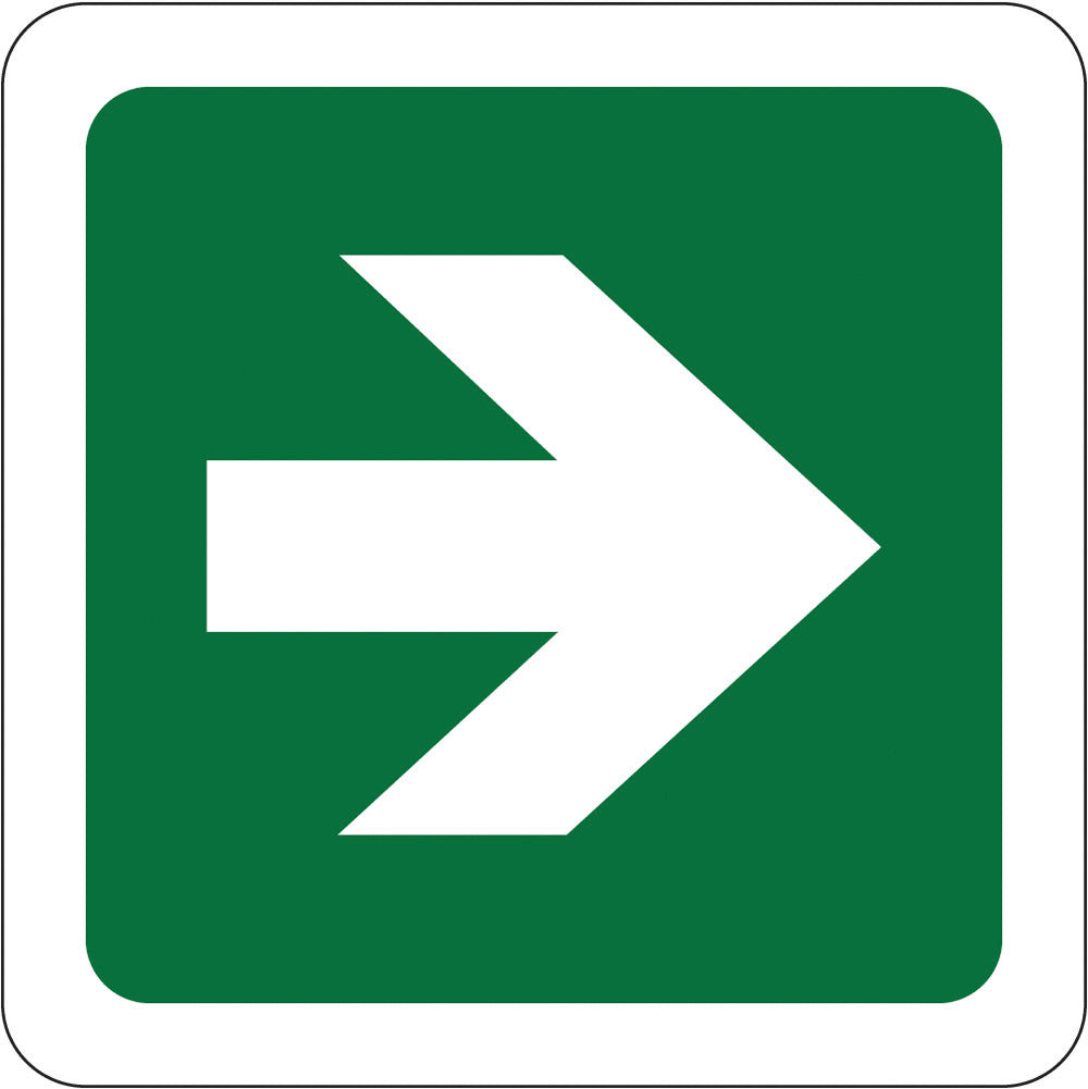 Emergency & Exit Sign | Arrow - Right W220mm x H220mm (Single Sided)