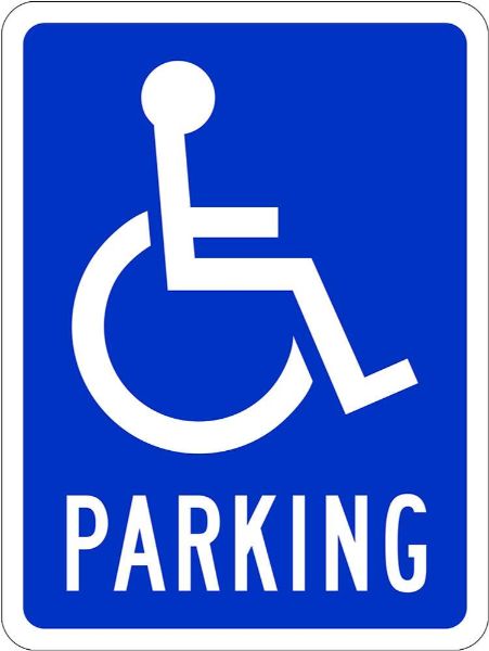 Facility Parking Wheelchair / Accessability Sign - PVC 300 x 450mm (EACH)
