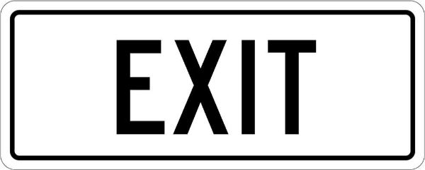 Info Exit Sign - PVC 450 x 180mm (EACH)