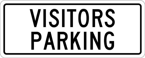 Visitors Parking Sign - PVC 450 x 180mm (EACH)