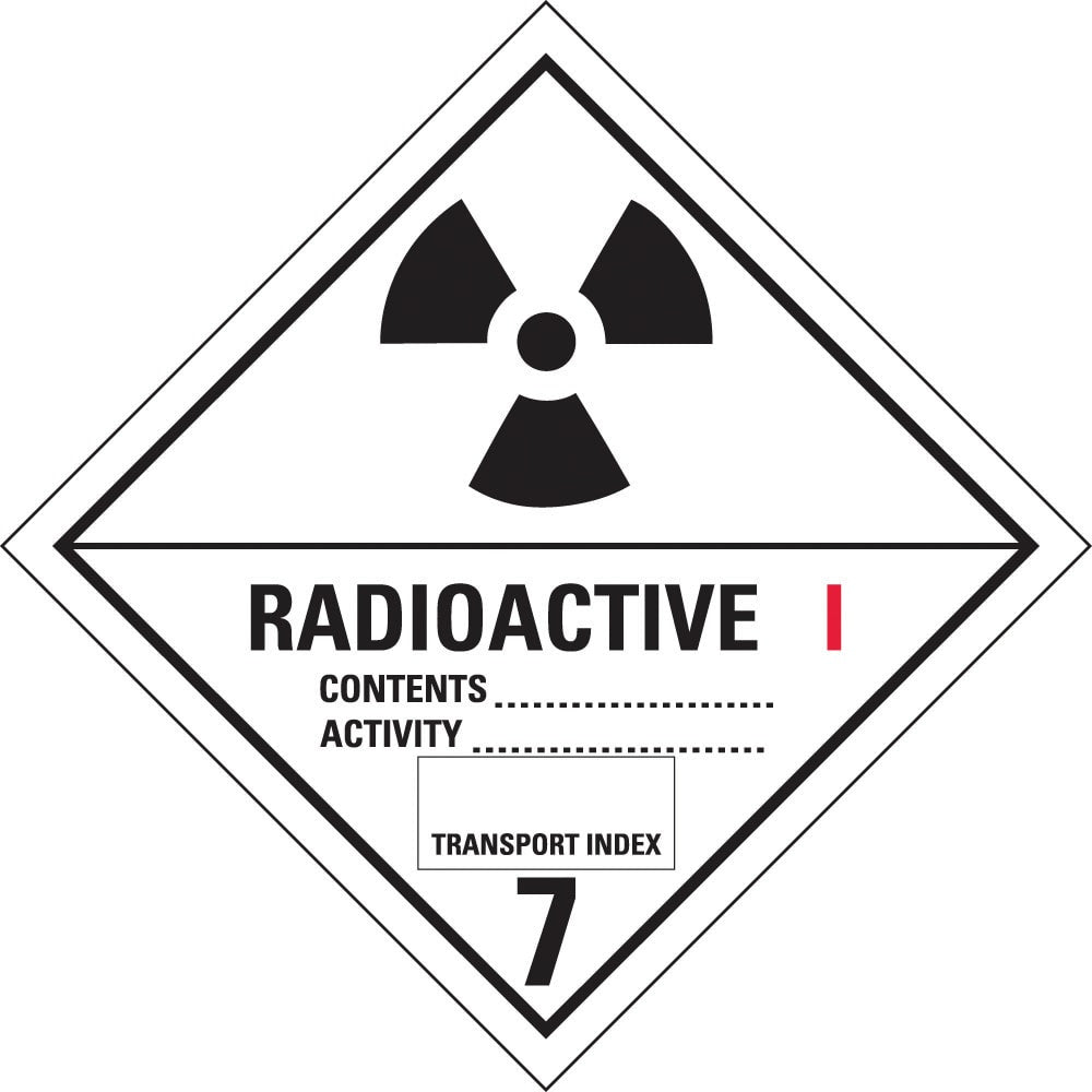Hazardous Substances Sign | Radioactive I 7 (Single Sided) - Standard