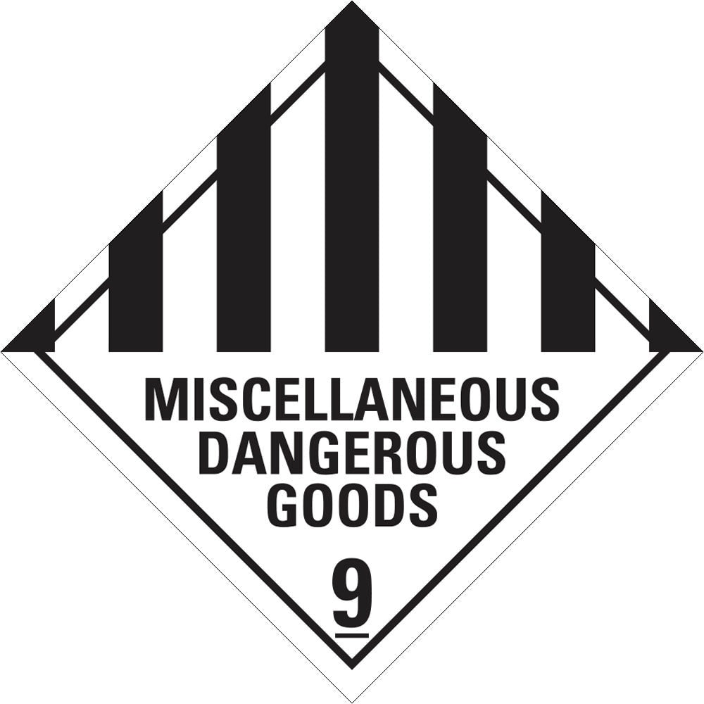 Dangerous Goods Sign | Misc Dangerous Goods 9 W295mm x H295mm - Standard