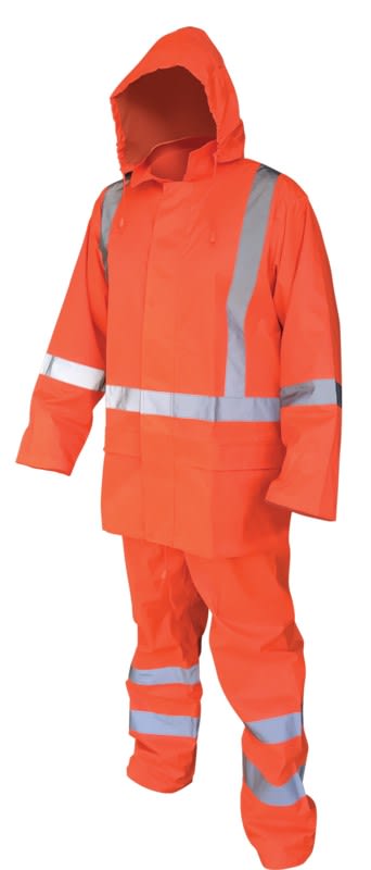 Armour Safety, Hi Vis Rain Set - Fluro Orange (Size: 5XL)