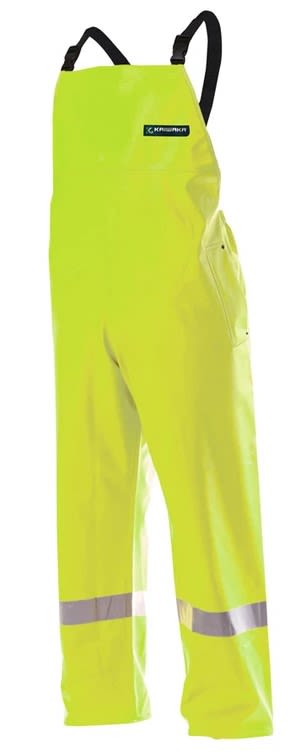 Kaiwaka, Tufflex Hi Vis Bib Over Trouser - Fluoro Yellow (Size: S)