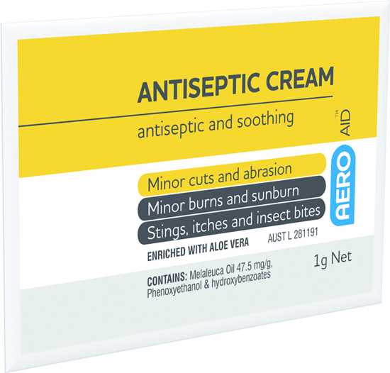 Antiseptic Cream Sachet - 1g - 10 sachets per pack (Packet)