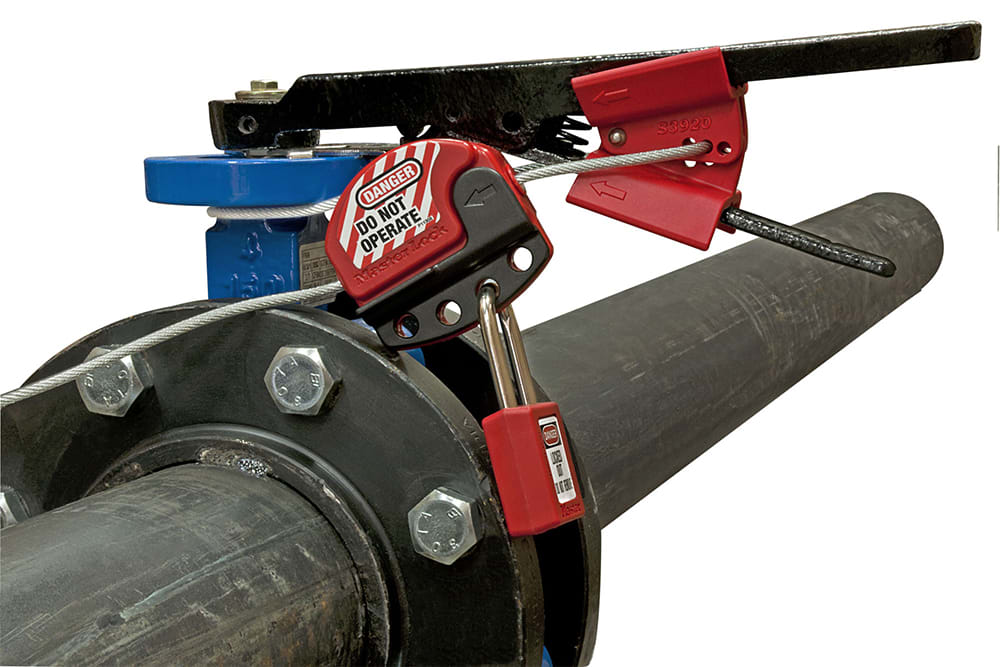 Master Lock S3921 Butterfly Valve Lockout W/ Cable (Kit)
