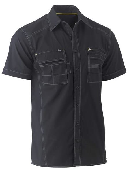 Bisley, FLX & MOVE Utility Work Shirt, BS1144 (Each) - Black - Size: M