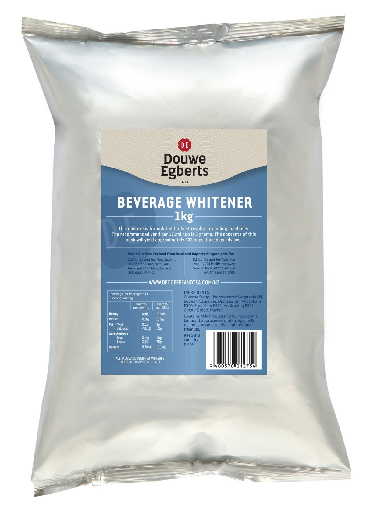 Douwe Egberts Vending Beverage Whitener 1kg (Pack)