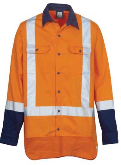 Workhorse, Lightweight TTMC-W17 Shirt, MSH169 - Orange / Navy - Size: L