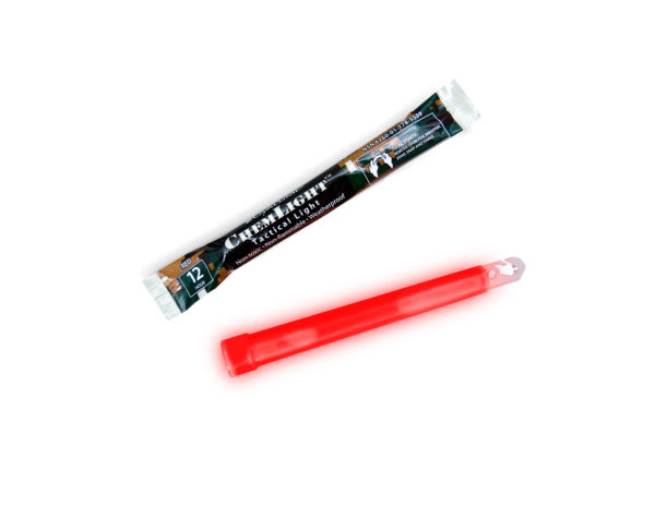 Cyalume Chemlight 6" Light Stick - 12 Hour Red