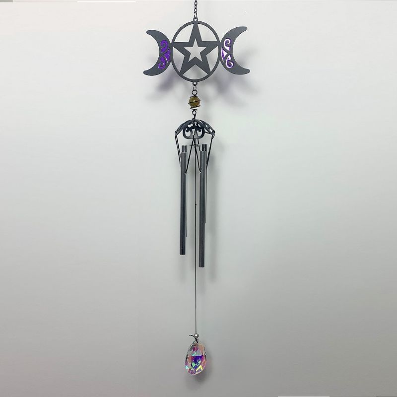 Triple Moon Wind Chime 25"