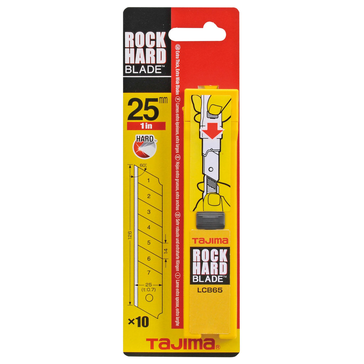 Tajima LCB65 Snap-Off Blade 25x100x0.7mm 10/Pkx10/box (Pack)