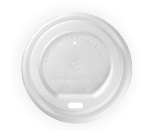 Biopak PLA Cup Lids 6-12oz 50 (Pack)