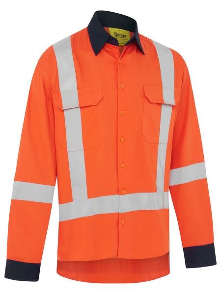 Bisley, TTMC Lightweight Shirt BS6248XT - Orange (Size: M)