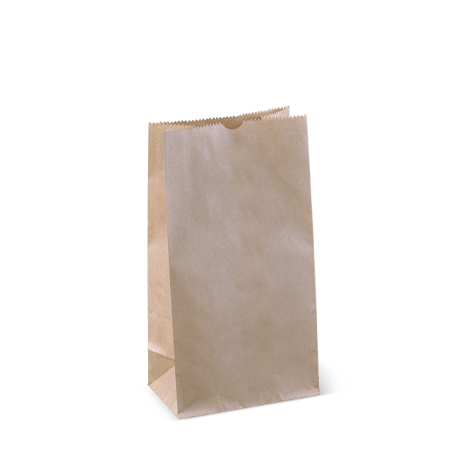 Detpak #4 Block Bottom Light Duty Paper Bags 240x127x77mm 2000 (Case)