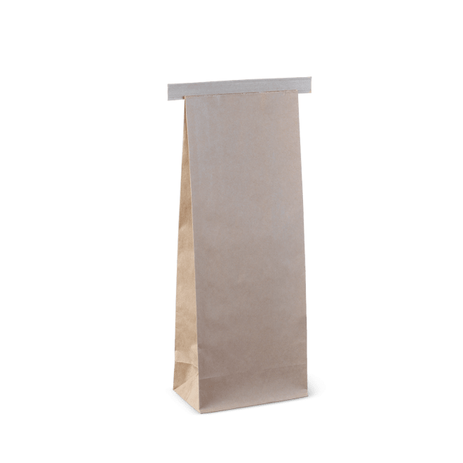 Detpak Tin Tie Paper Bag Brown Kraft 127x76x327mm 500 (Case)
