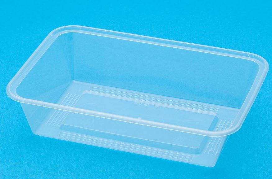 Wide Base Rectangular Container Food Tray - 980ml-220 x 149 x 53mm-500/case-Case