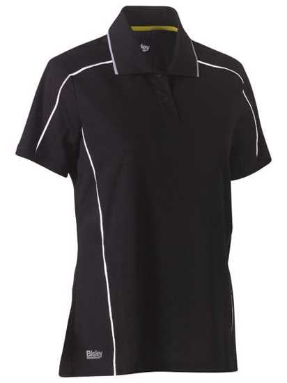 Bisley, Women's Cool Mesh Polo, BKL1425 (Each) - Black - Size: 12